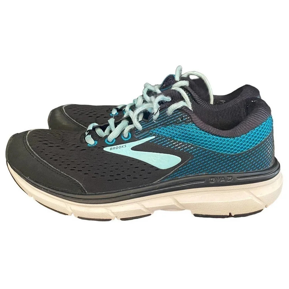 Brooks DYAD Sneakers Womens Running Walking Shoes Size US 7.5 Blue Black Lace Up - Picture 2 of 11